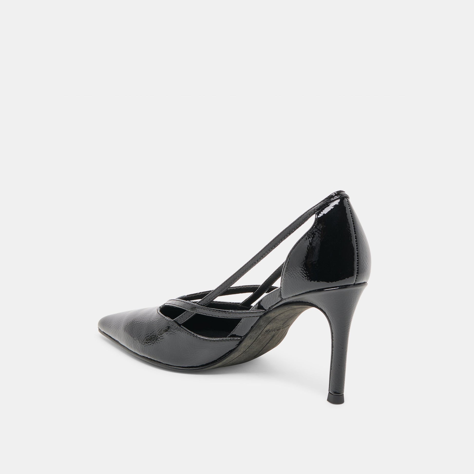 Dolce Vita Kaine Midnight Crinkle Patent Leather Heels
