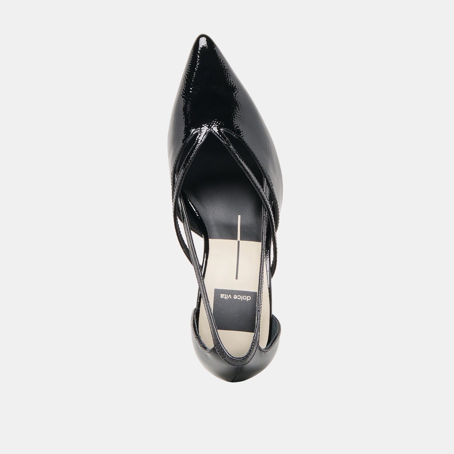 Dolce Vita Kaine Midnight Crinkle Patent Leather Heels