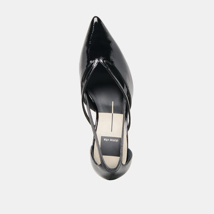 Dolce Vita Kaine Midnight Crinkle Patent Leather Heels