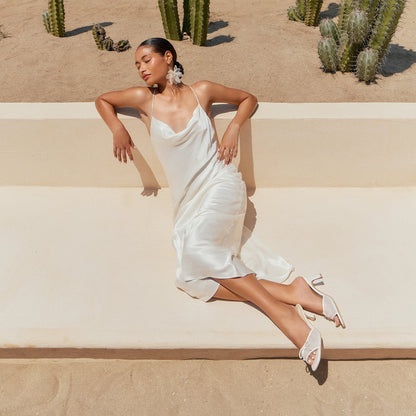 Dolce Vita Galen White Tulle Heels