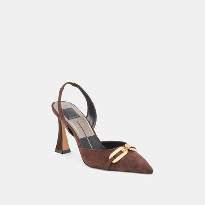 Dolce Vita Malik Mahogany Nubuck Heels