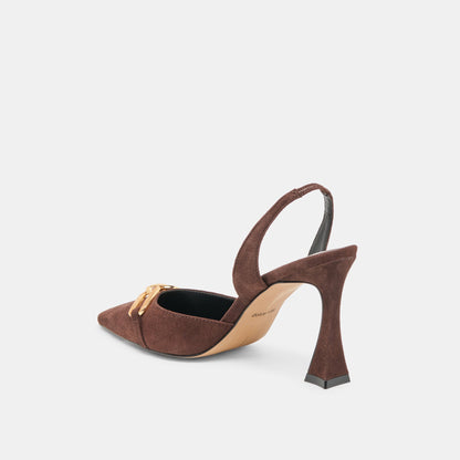 Dolce Vita Malik Mahogany Nubuck Heels