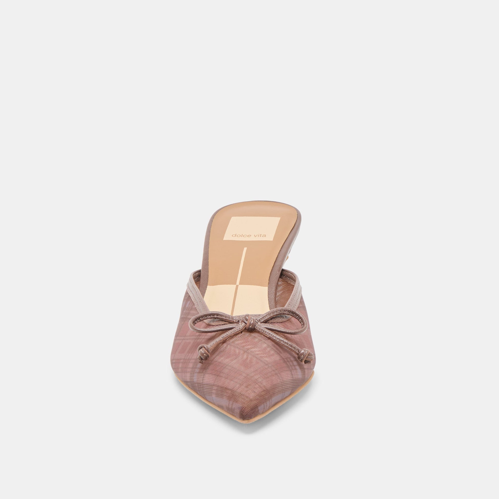 Dolce Vita Cleo Cognac Plaid Mesh Heels
