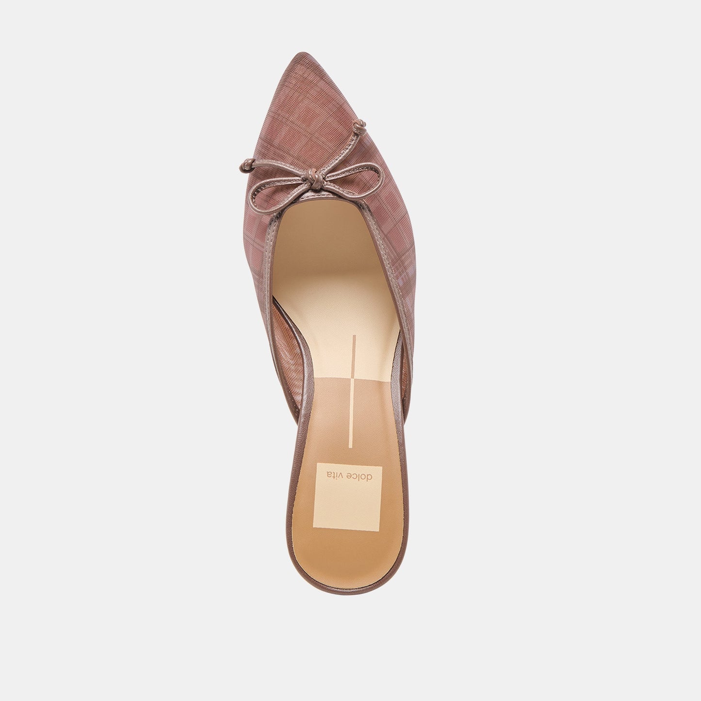 Dolce Vita Cleo Cognac Plaid Mesh Heels
