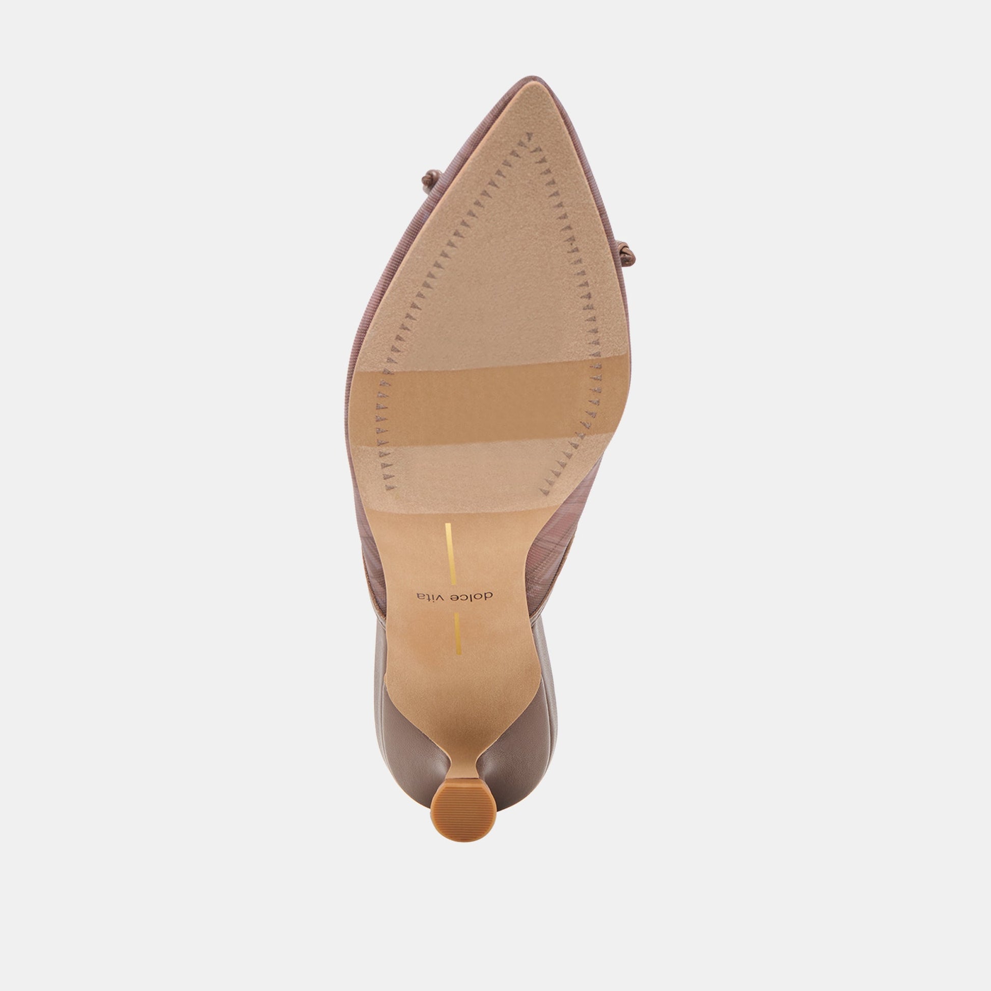 Dolce Vita Cleo Cognac Plaid Mesh Heels