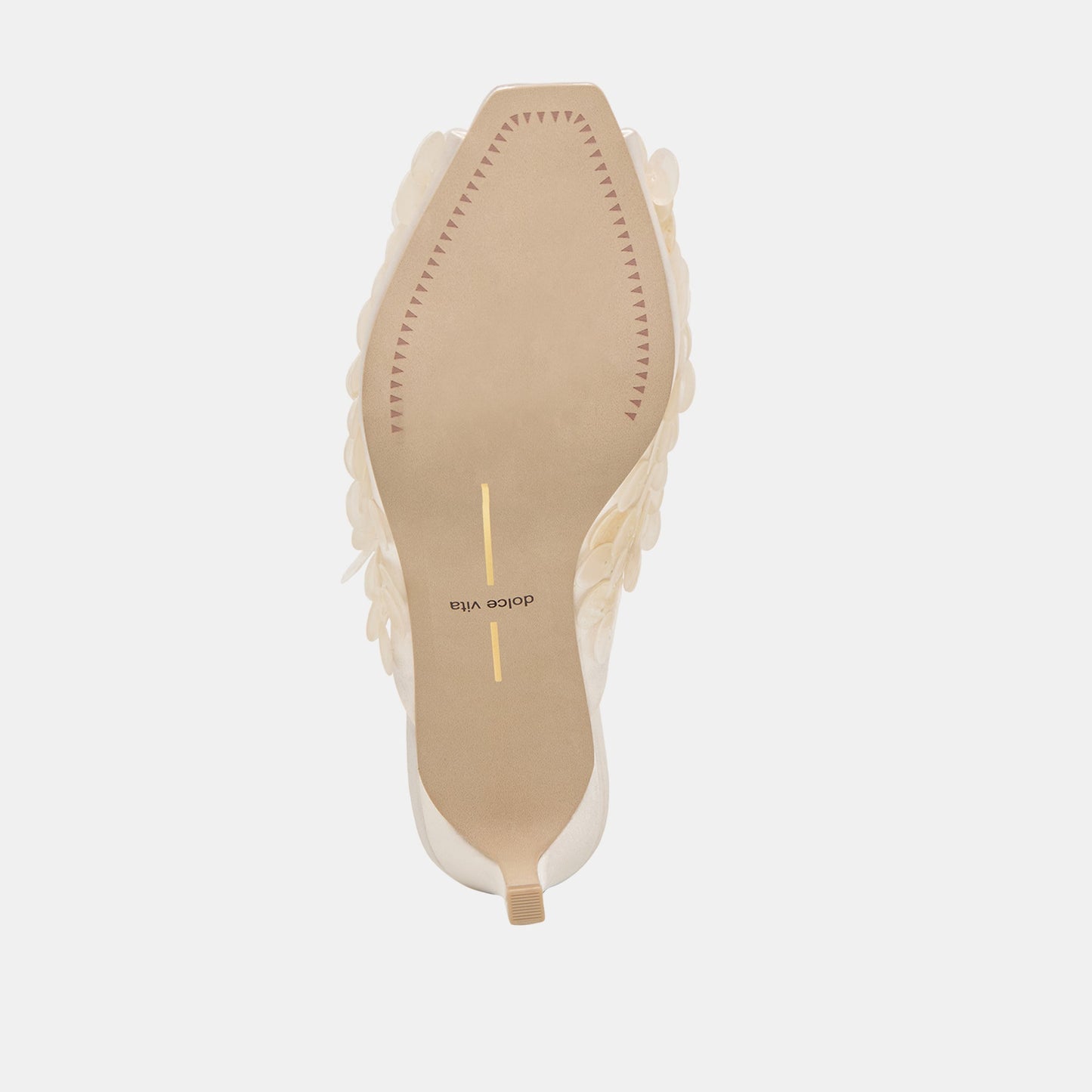Dolce Vita Samary Confetti Off White Satin Heels