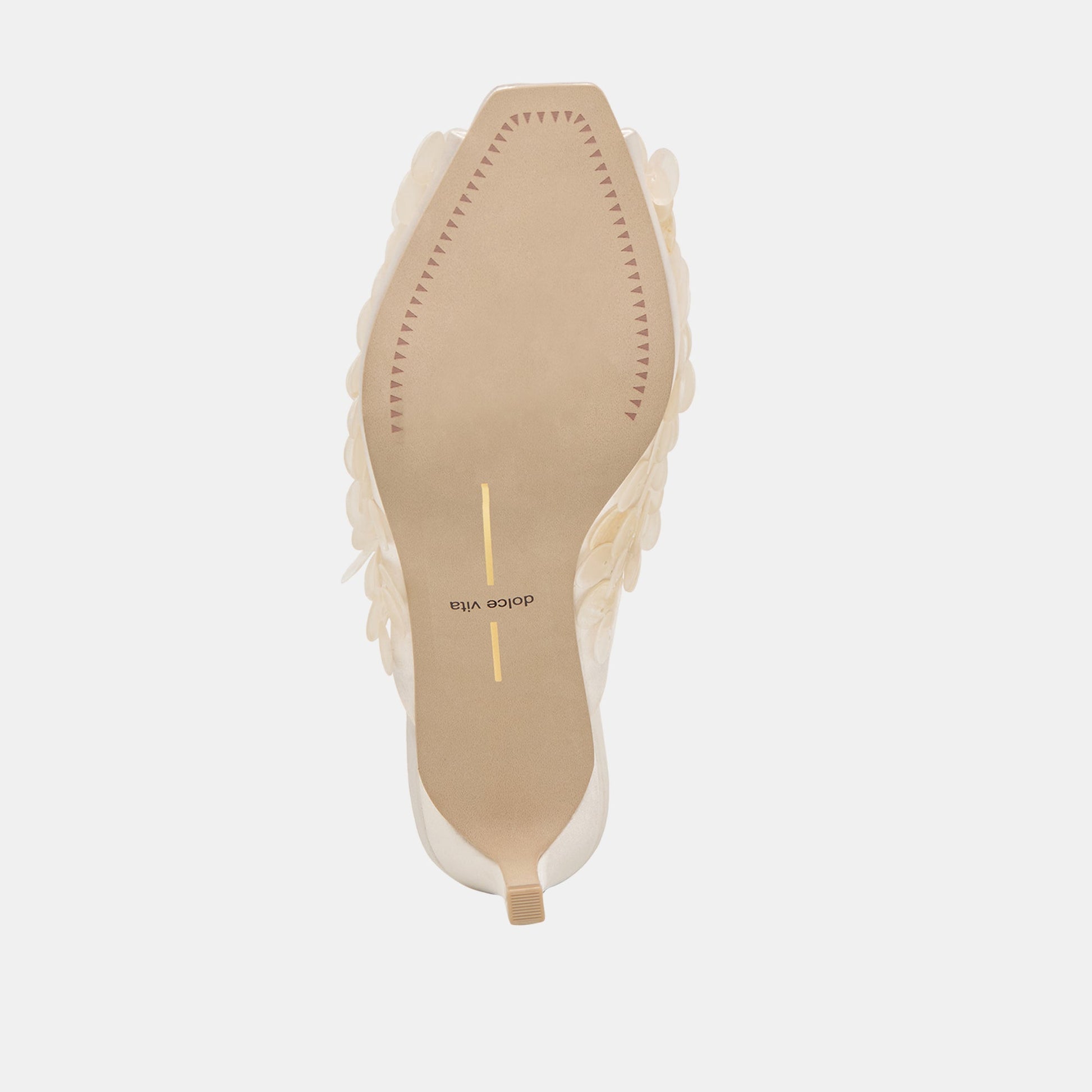 Dolce Vita Samary Confetti Off White Satin Heels