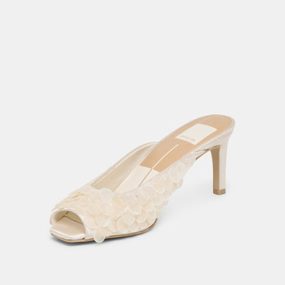 Dolce Vita Samary Confetti Off White Satin Heels