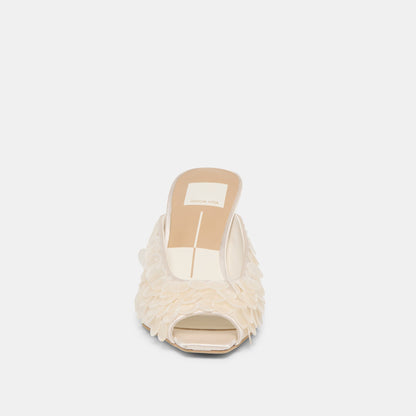 Dolce Vita Samary Confetti Off White Satin Heels