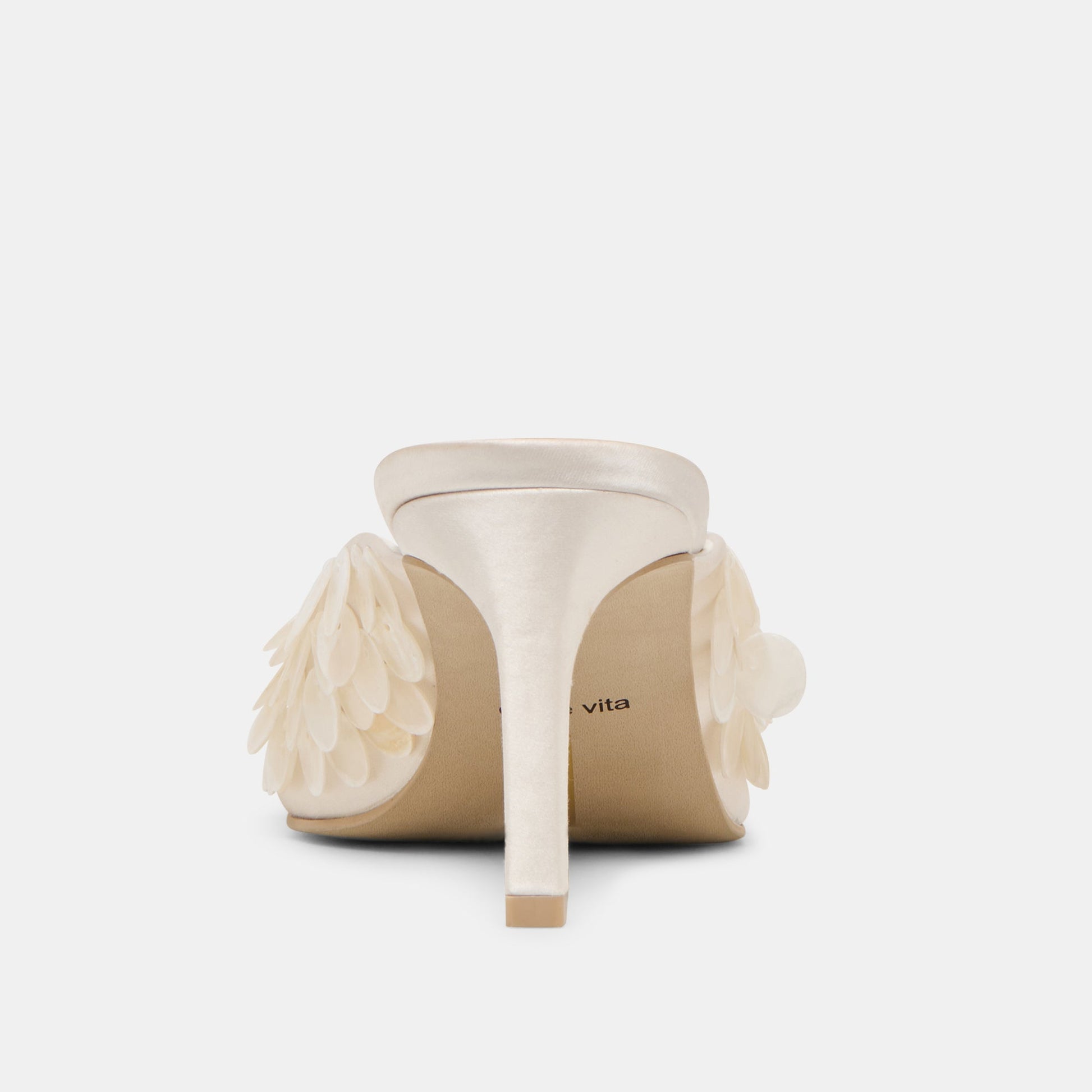 Dolce Vita Samary Confetti Off White Satin Heels