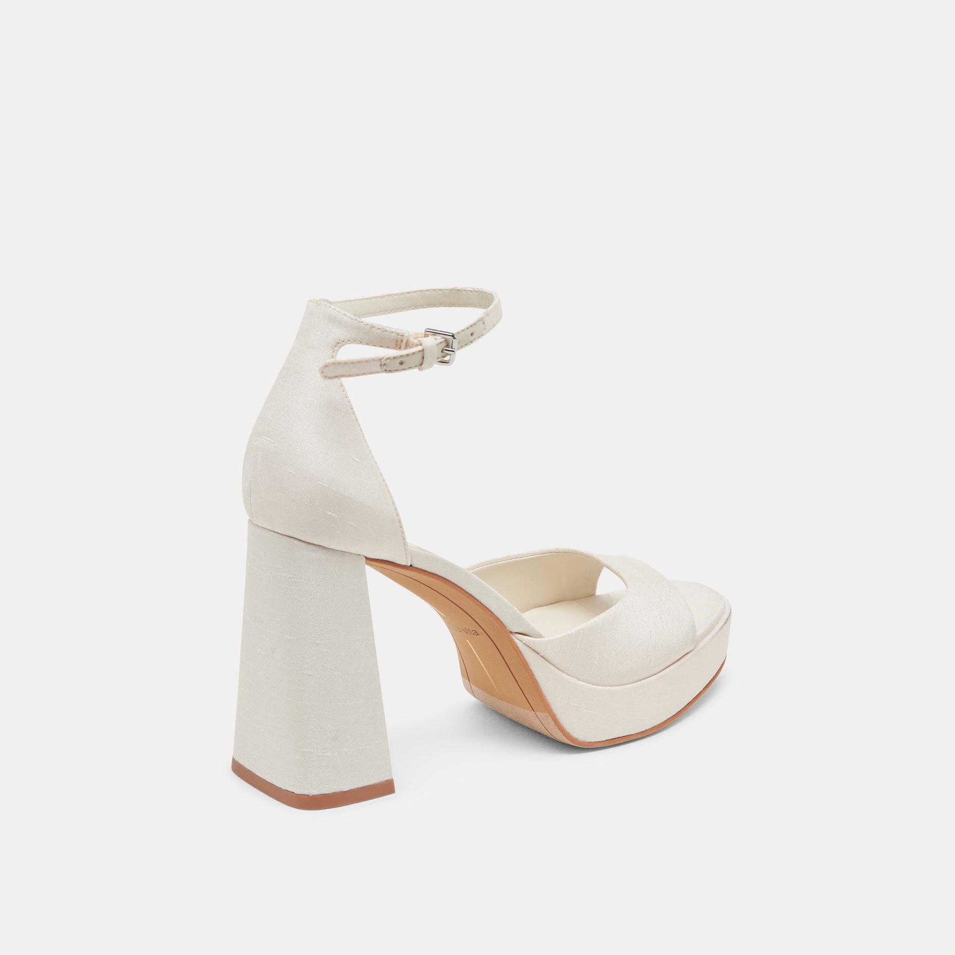 Dolce Vita PANDRO WIDE HEELS WHITE SATIN