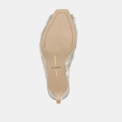 Dolce Vita Samary Confetti Silver Satin Heels