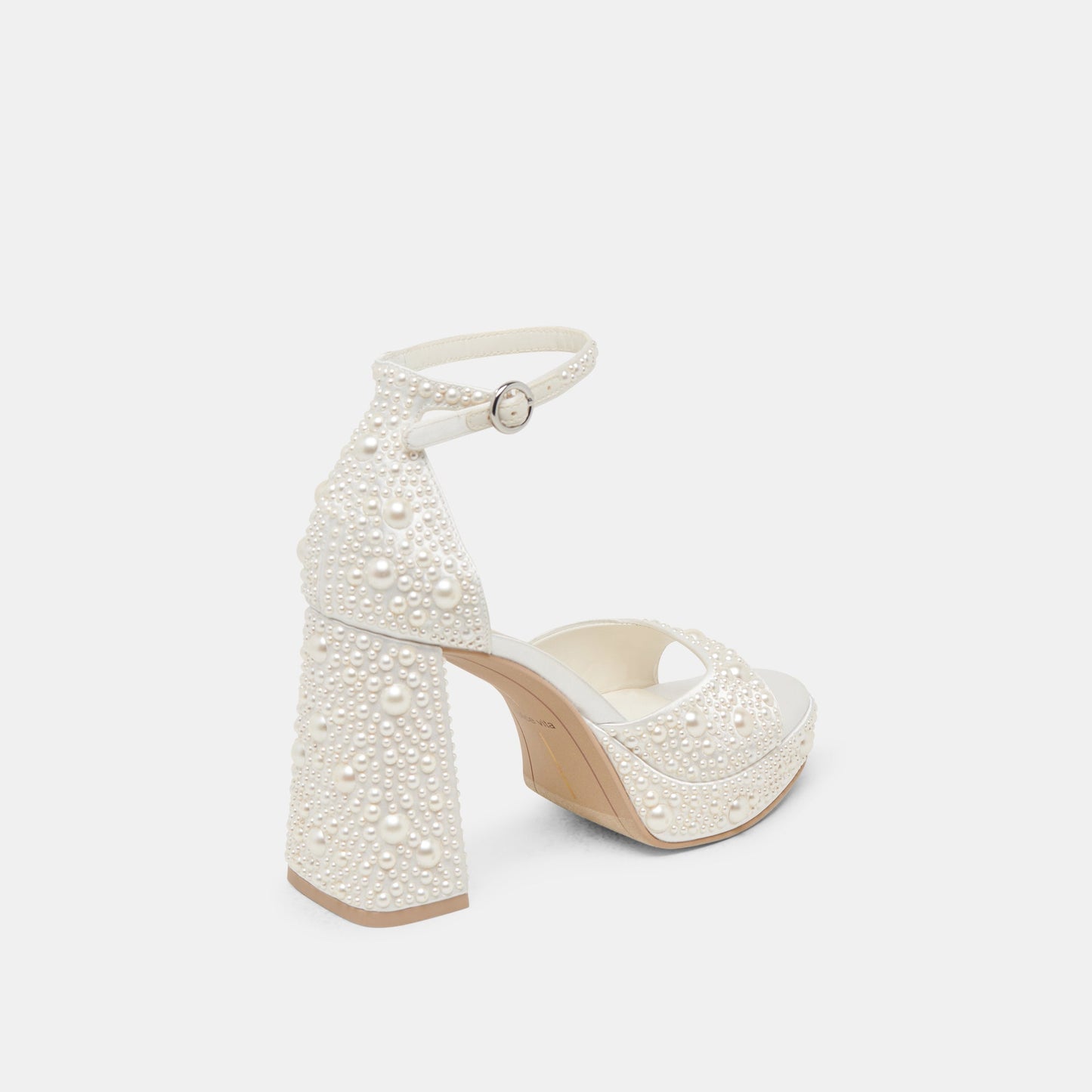 Dolce Vita PANDRO PEARL HEELS TRUE WHITE SATIN
