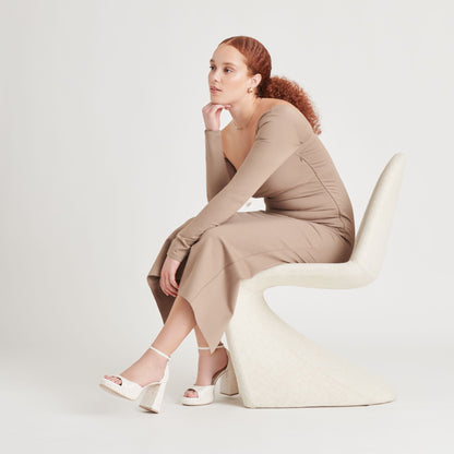 Dolce Vita PANDRO PEARL HEELS TRUE WHITE SATIN