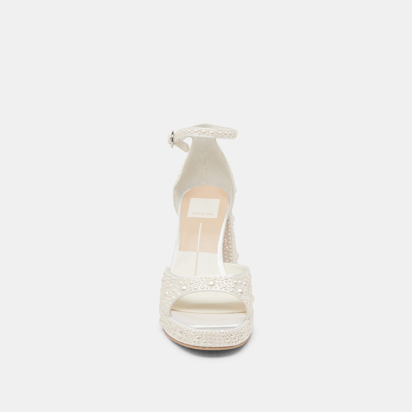 Dolce Vita PANDRO PEARL HEELS TRUE WHITE SATIN