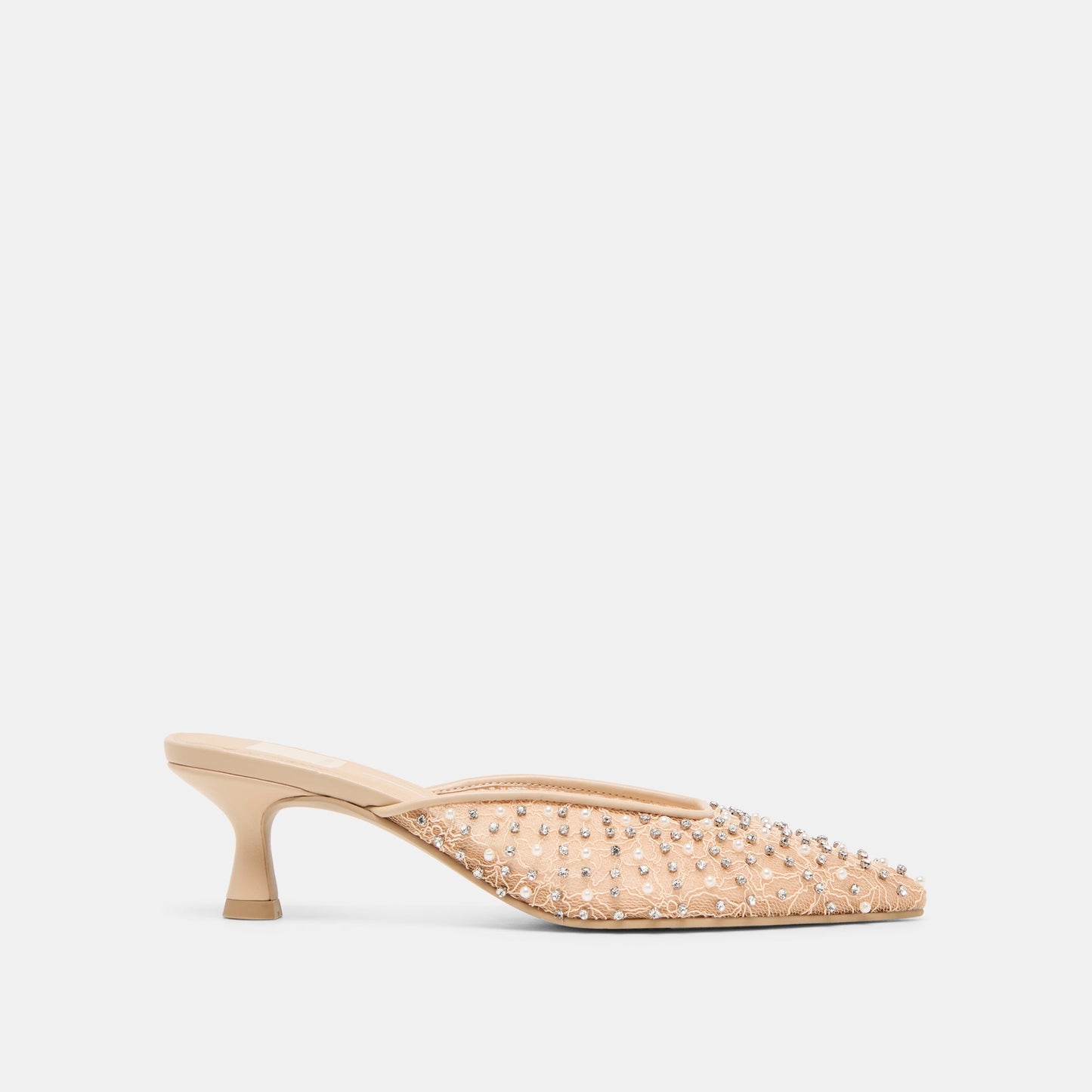 Dolce Vita Cleo Pearl Blush Lace Mesh Heels