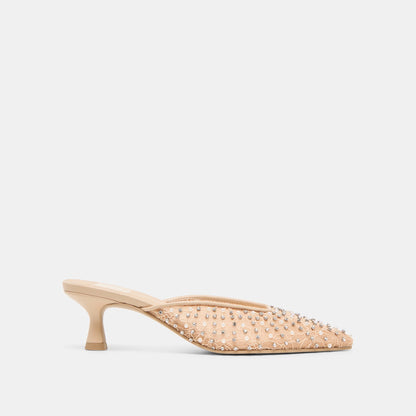 Dolce Vita Cleo Pearl Blush Lace Mesh Heels