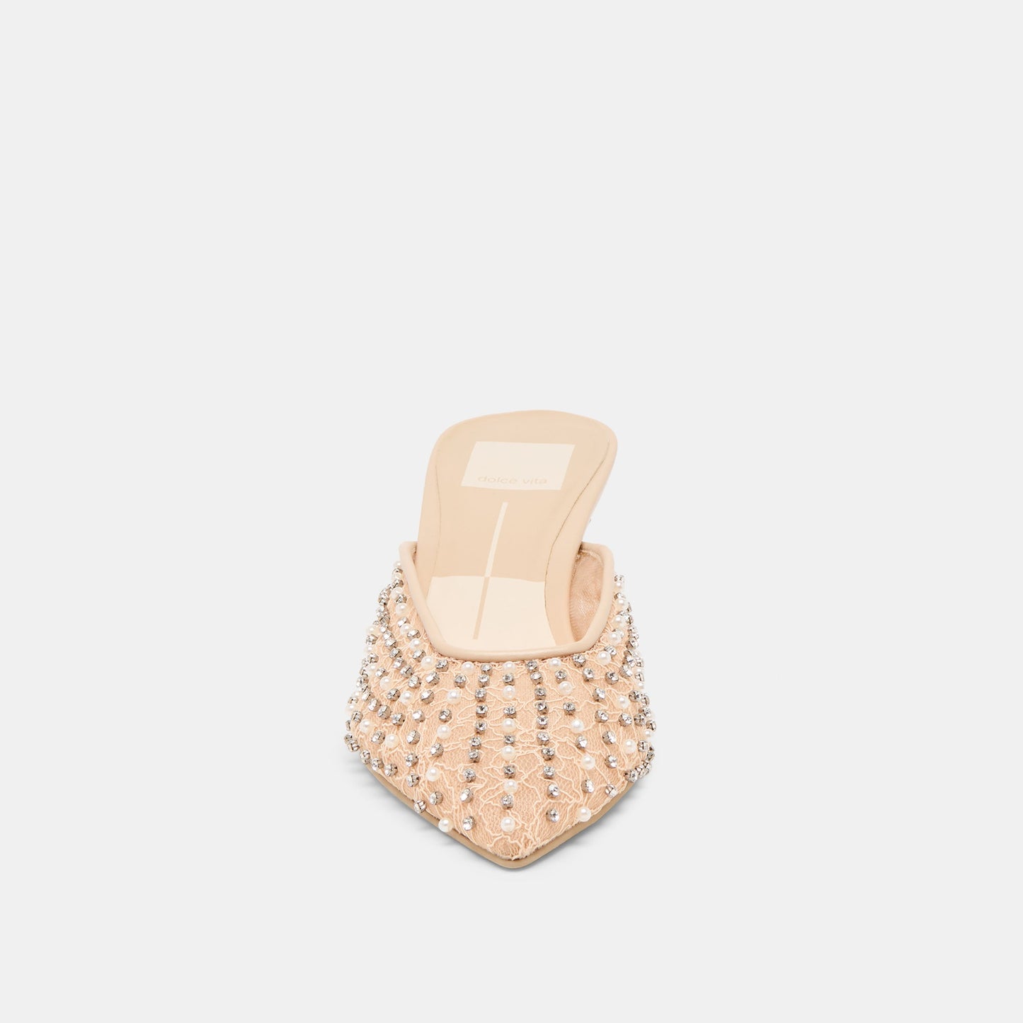Dolce Vita Cleo Pearl Blush Lace Mesh Heels