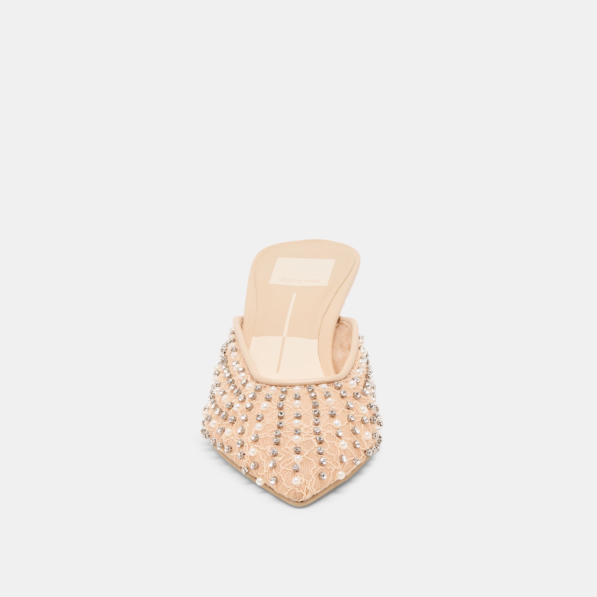 Dolce Vita Cleo Pearl Blush Lace Mesh Heels