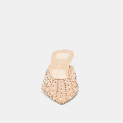 Dolce Vita Cleo Pearl Blush Lace Mesh Heels
