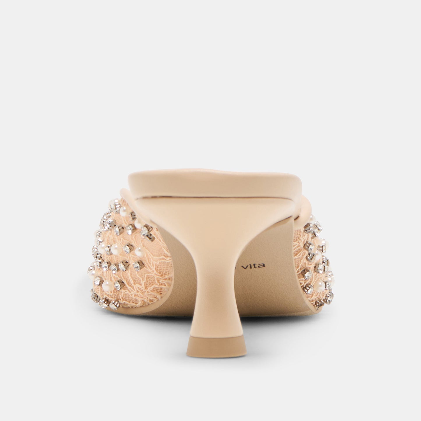 Dolce Vita Cleo Pearl Blush Lace Mesh Heels