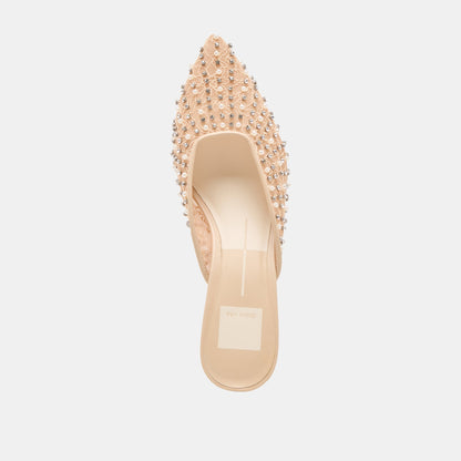 Dolce Vita Cleo Pearl Blush Lace Mesh Heels