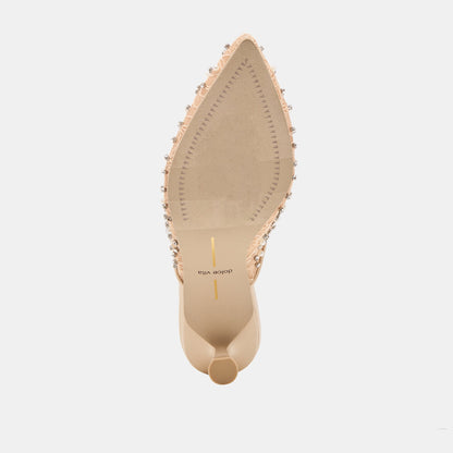 Dolce Vita Cleo Pearl Blush Lace Mesh Heels