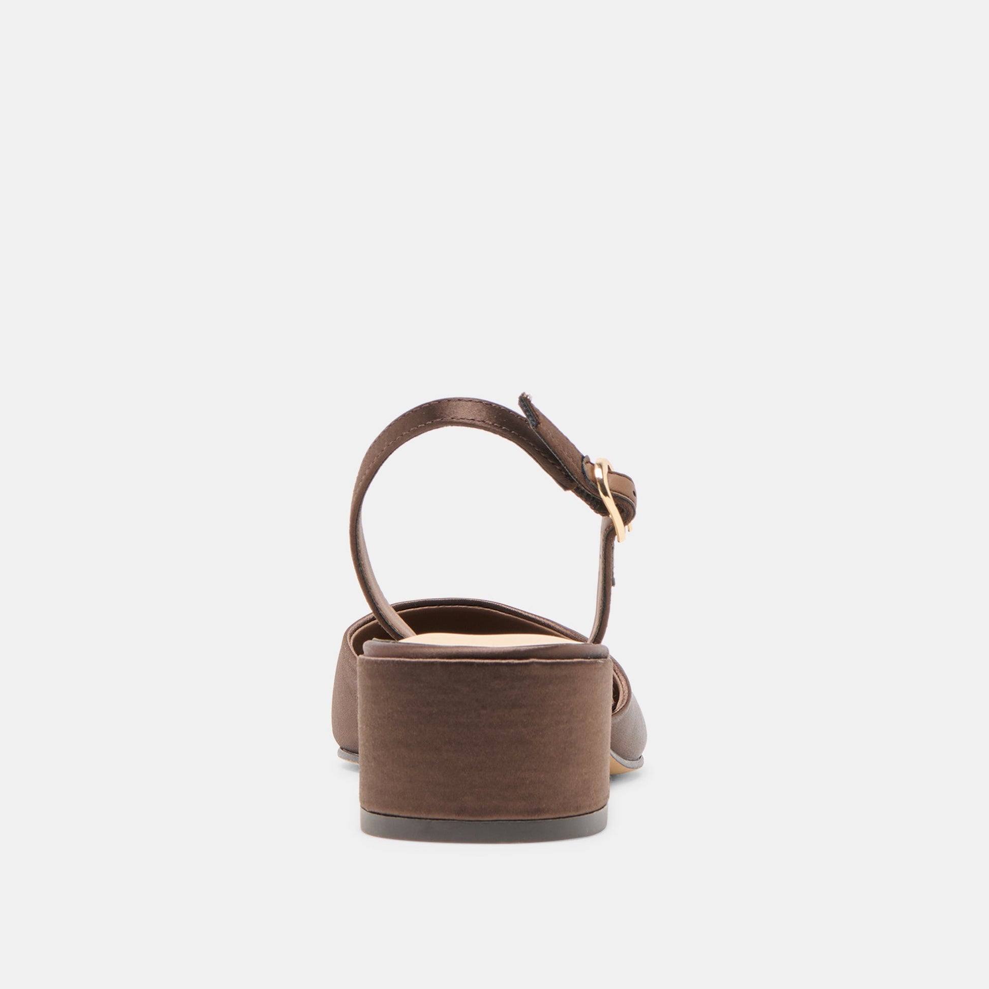 Dolce Vita Carel Dk Brown Satin Heels