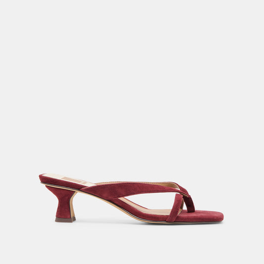 Dolce Vita Brevel Oxblood Suede Heels