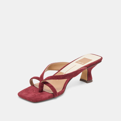 Dolce Vita Brevel Oxblood Suede Heels