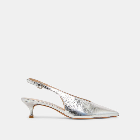 Dolce Vita ALENNA HEELS SILVER DISTRESSED LEATHER