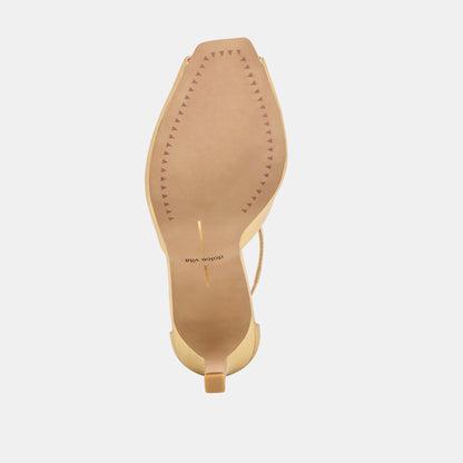 Dolce Vita Serlo Gold Crinkle Patent Heels