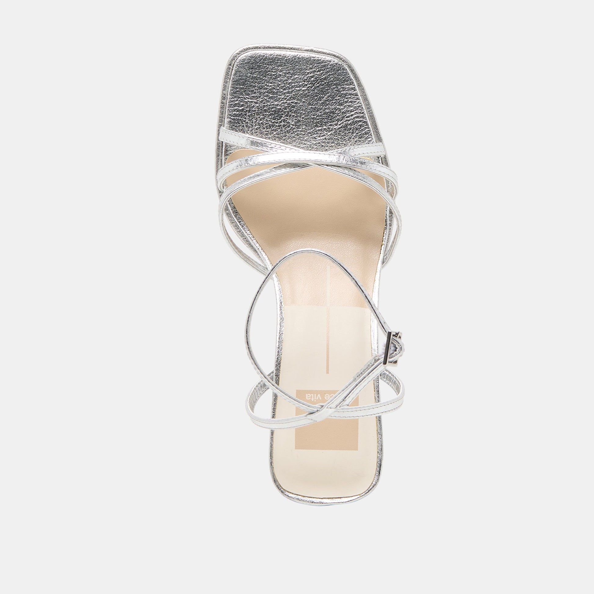 Dolce Vita Manji Silver Metallic Leather Heels