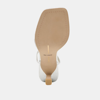 Dolce Vita Manji Silver Metallic Leather Heels