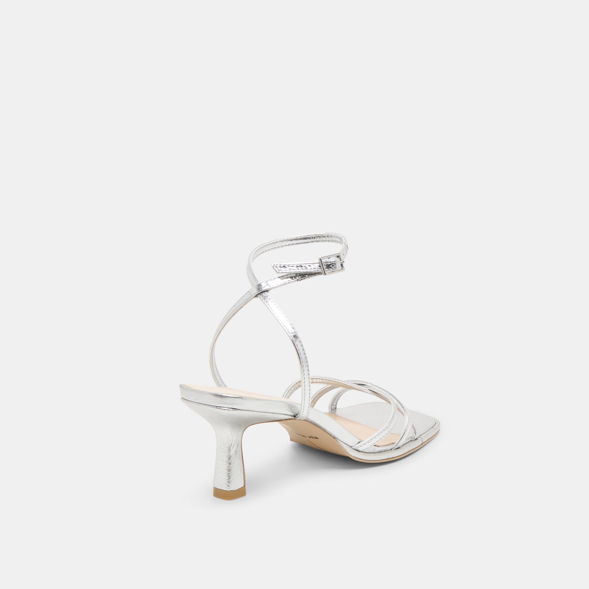 Dolce Vita Manji Silver Metallic Leather Heels