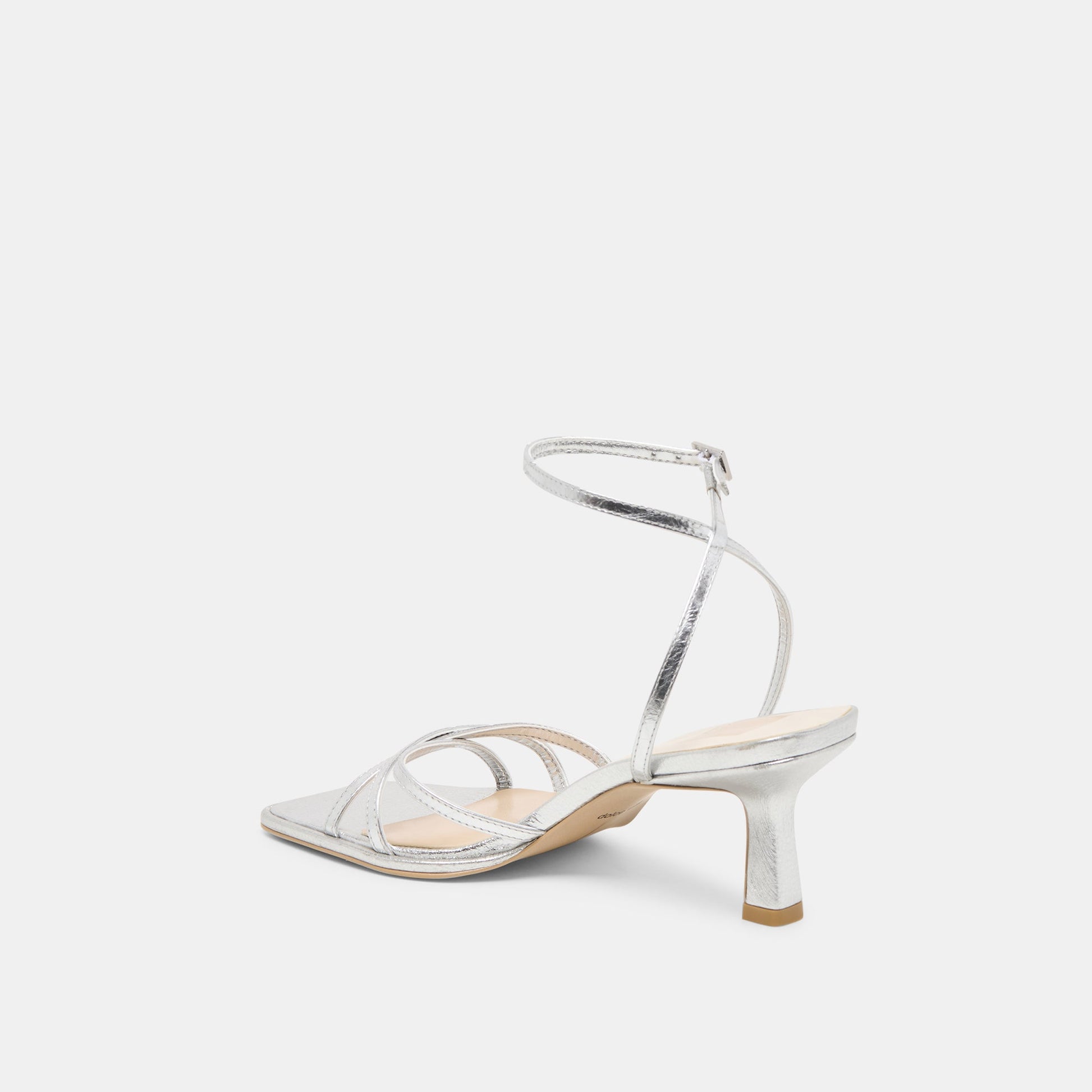 Dolce Vita Manji Silver Metallic Leather Heels