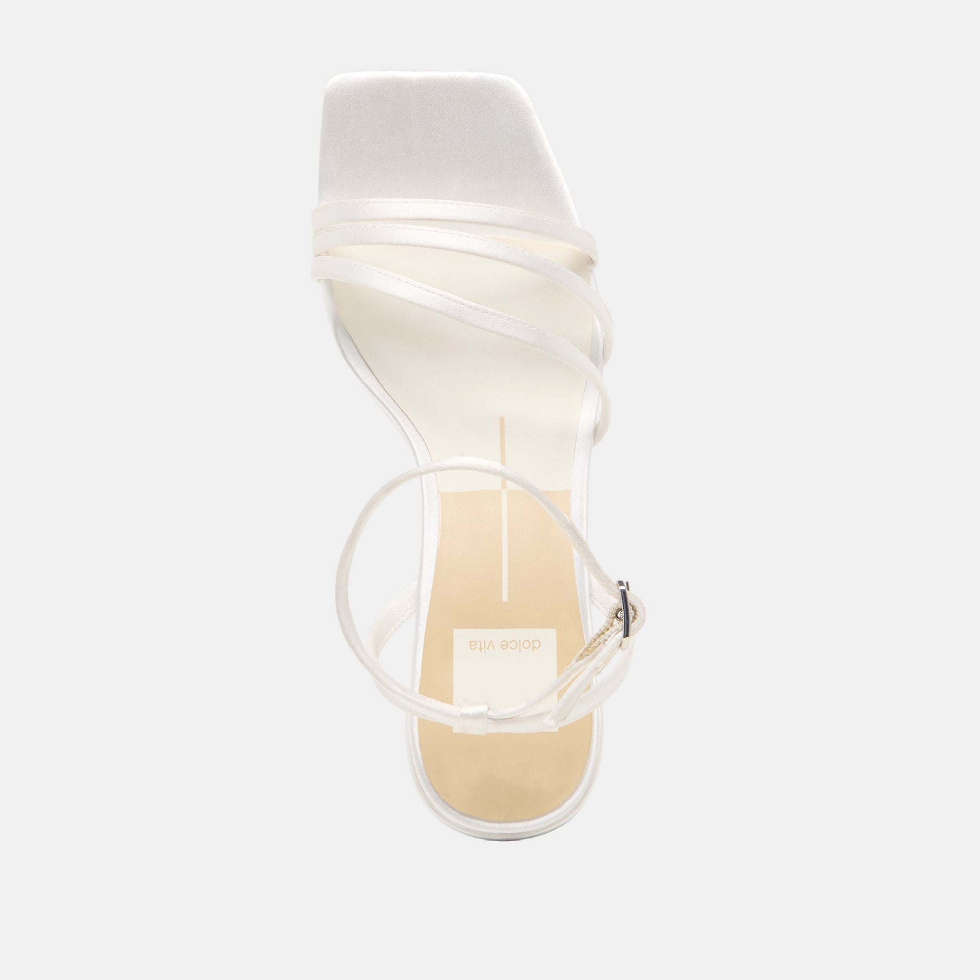 Dolce Vita Ysabel True White Satin Heels