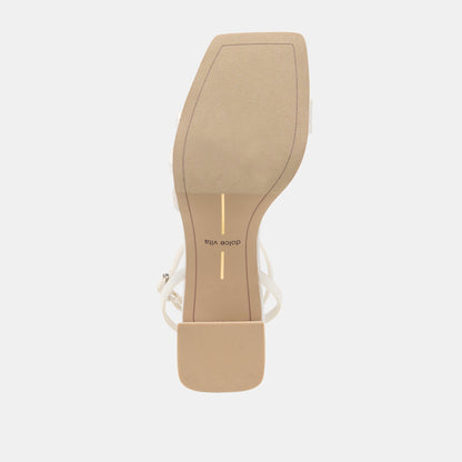 Dolce Vita Ysabel True White Satin Heels