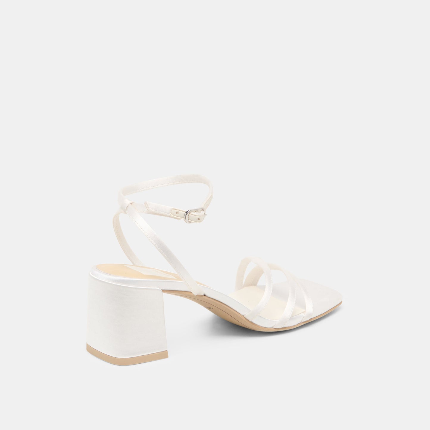 Dolce Vita Ysabel True White Satin Heels