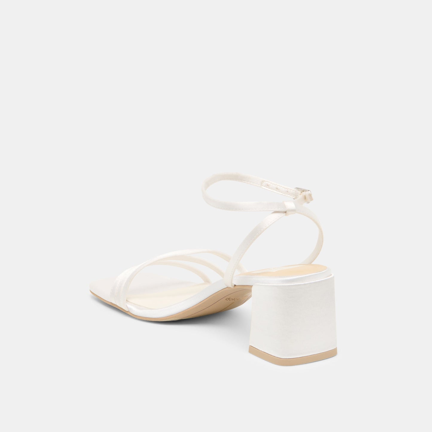 Dolce Vita Ysabel True White Satin Heels