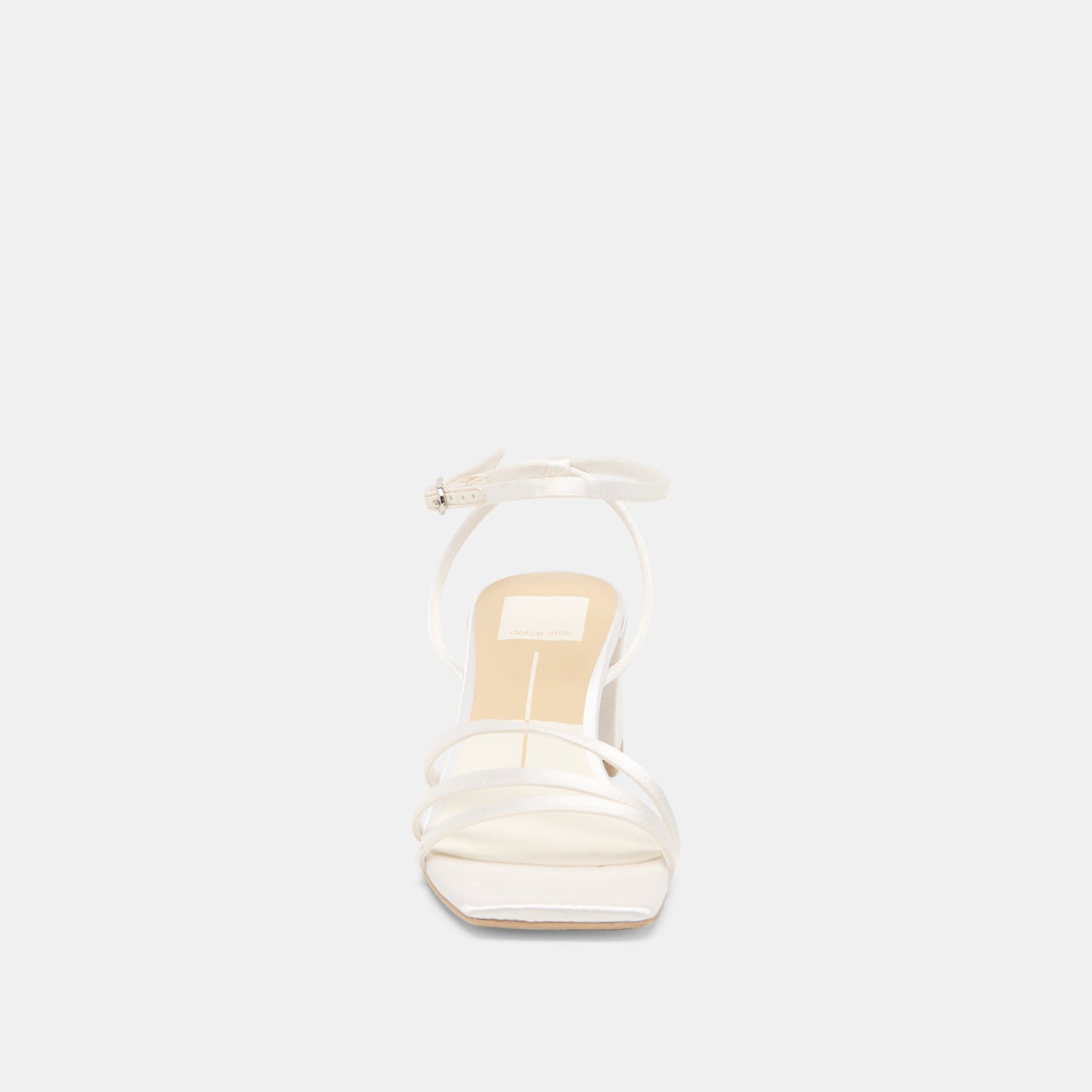 Dolce Vita Ysabel True White Satin Heels