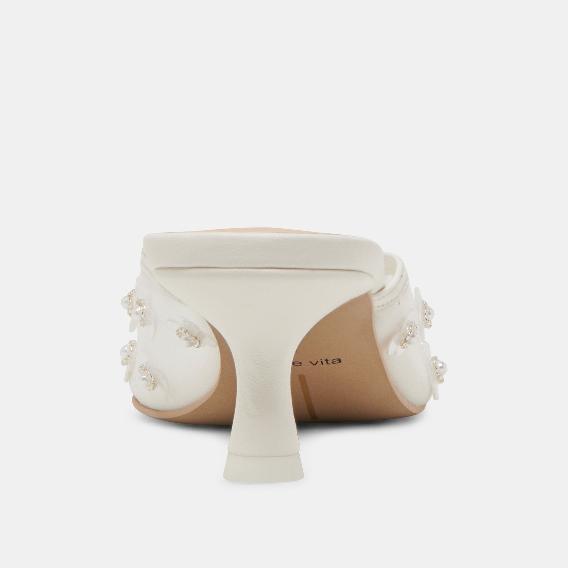 Dolce Vita CLARA PEARL HEELS TRUE WHITE DAISY MESH