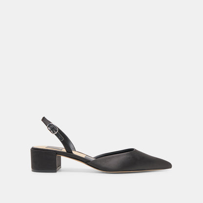 Dolce Vita Carel Onyx Satin Heels