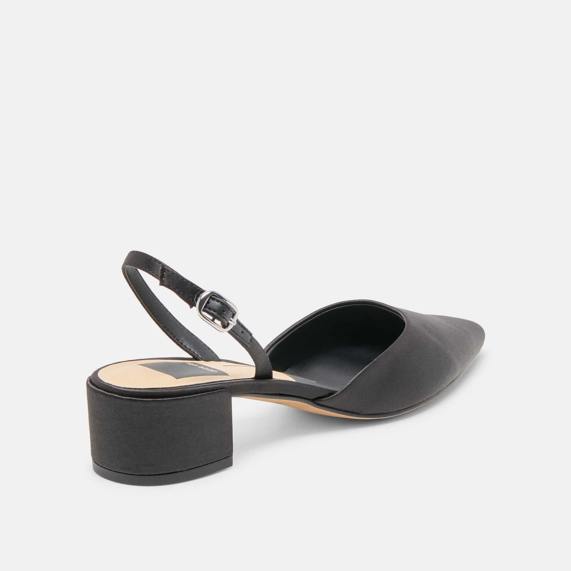 Dolce Vita Carel Onyx Satin Heels