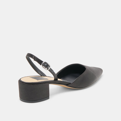 Dolce Vita Carel Onyx Satin Heels