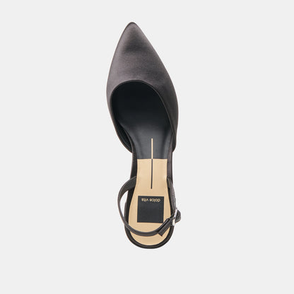 Dolce Vita Carel Onyx Satin Heels