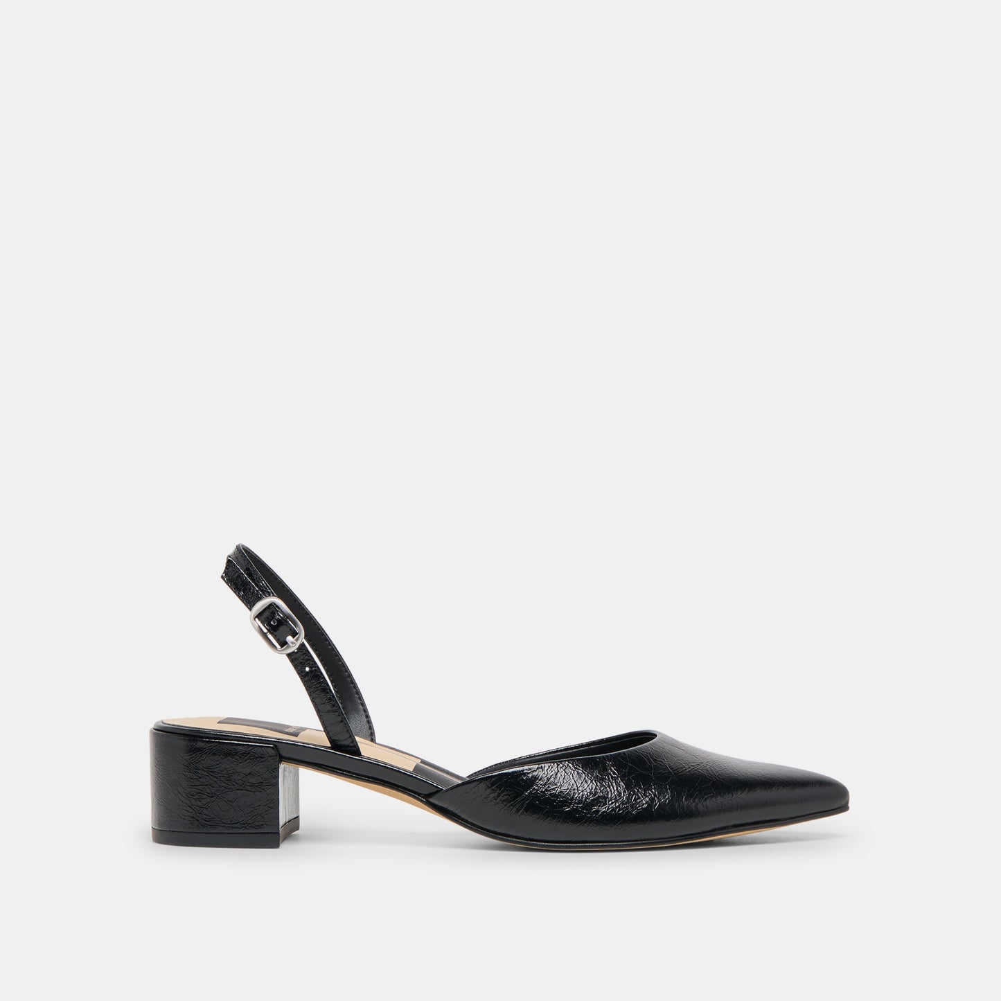 Dolce Vita Carel Midnight Crinkle Patent Leather Heels