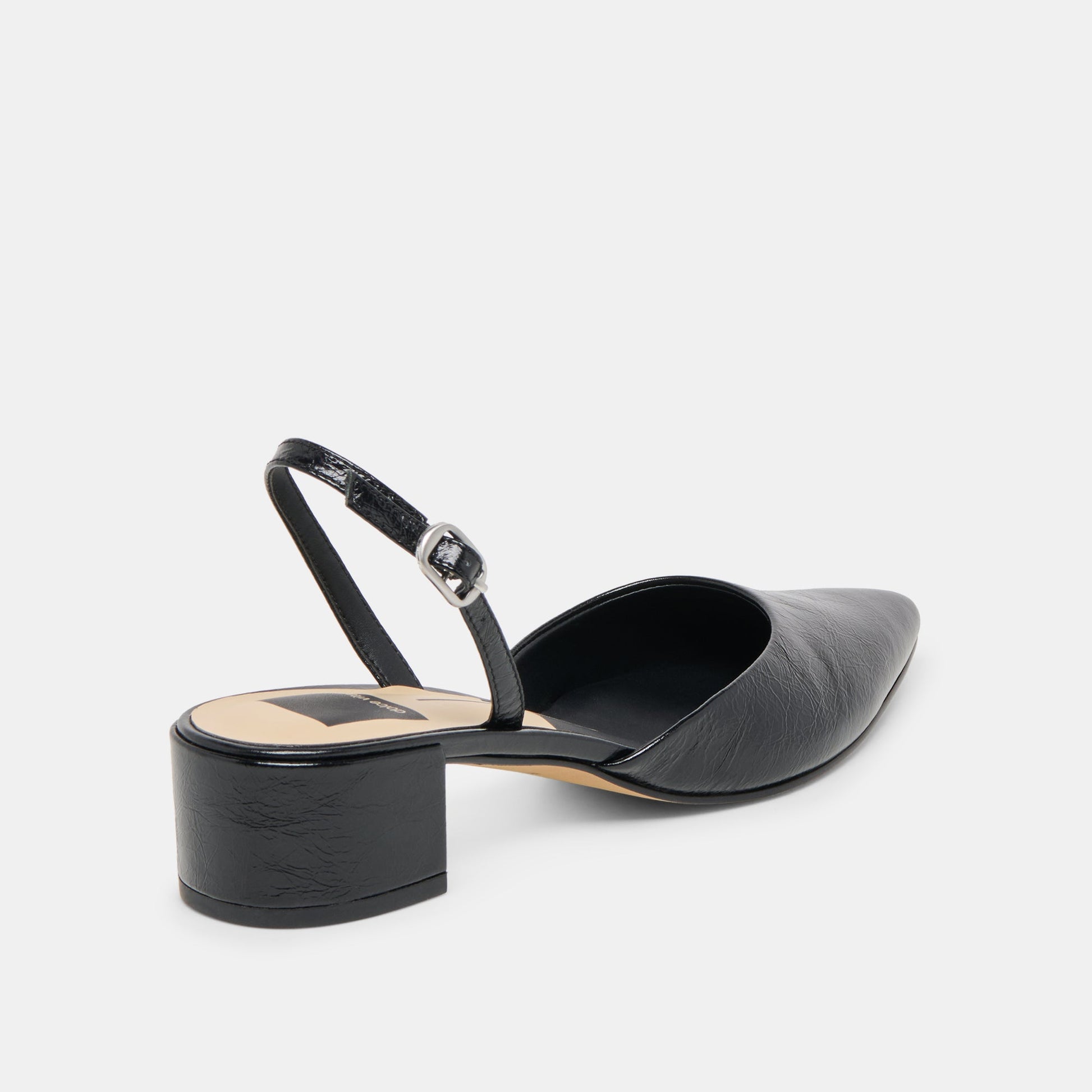 Dolce Vita Carel Midnight Crinkle Patent Leather Heels