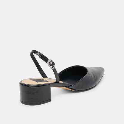 Dolce Vita Carel Midnight Crinkle Patent Leather Heels