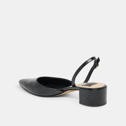 Dolce Vita Carel Midnight Crinkle Patent Leather Heels